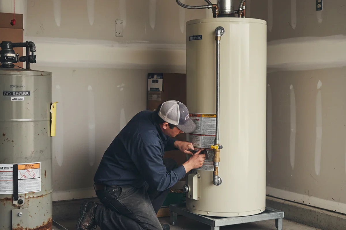 Water heater and shutoff valve replacement in Simpsonville