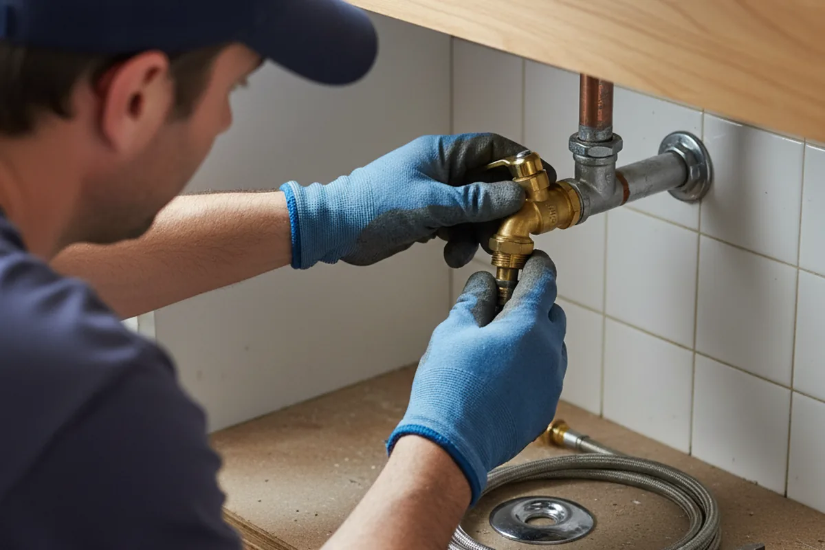 Shutoff valve and fitting work during Faucet and Fixture Repair in Simpsonville